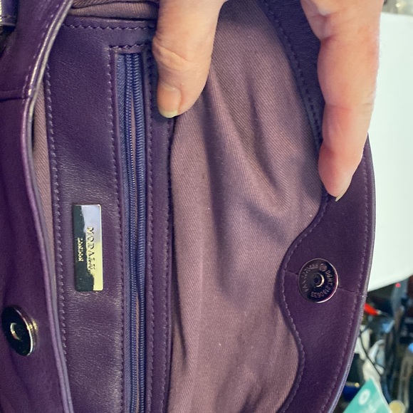 Purple leather purse